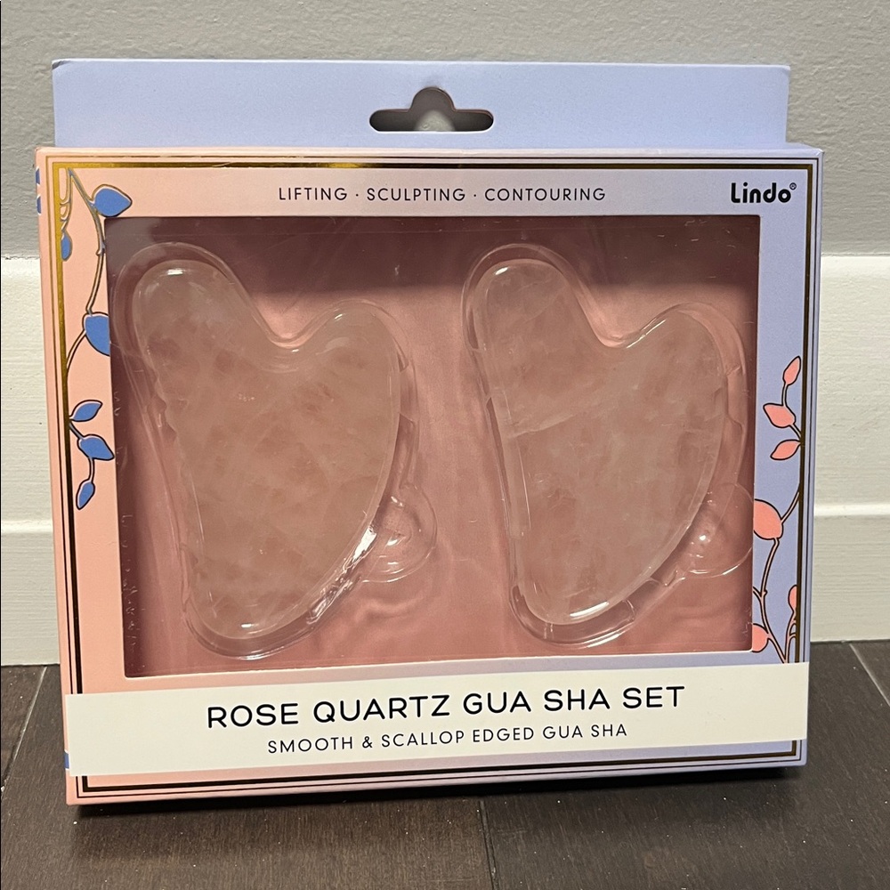 Lindo Rose Quartz Gua Sha Set